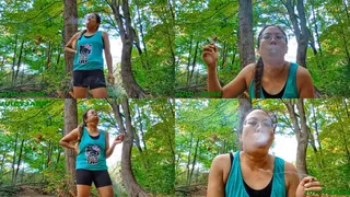 Fit Asian taking a smoke break with heavy coughing and spitting volume 50 Non Nude