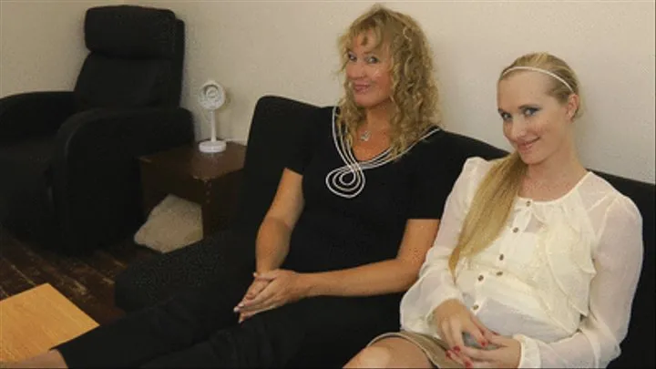 Step-Mother & Step-Daughter Nylon Foot Tease & Massage