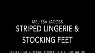 Striped Lingerie & Stocking Feet