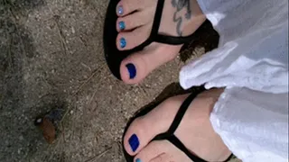 Showing Off My Ombre Painted Toes