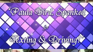 Paula Bird gets Spanked for Texting and Driving!