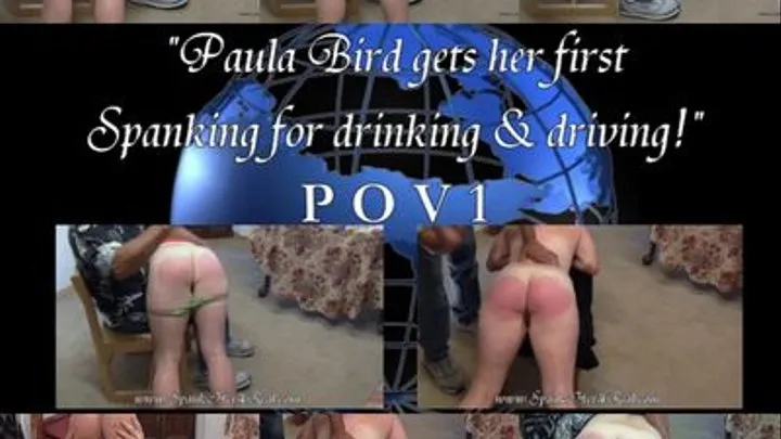 Paula Bird gets her first spanking for Drinking & Driving! POV 1
