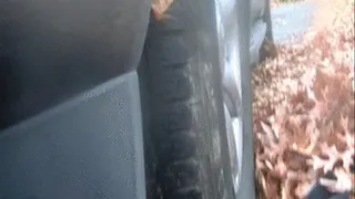 Cock and Balls Crushed under the Tires of Her Heavy Infinity QX56