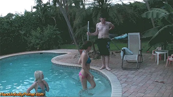 Girls put the pool boy in his place