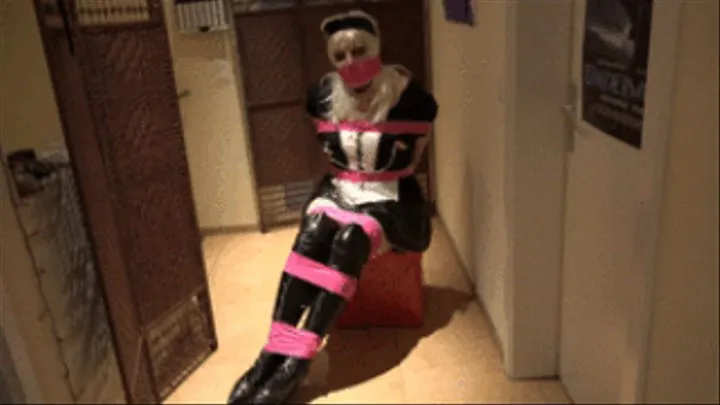 French Maid in Tape Bondage