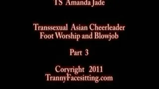 TS Amanda Jade - Tranny Cheerleader Facesitting and Cocksucking (Part 3 of 5)