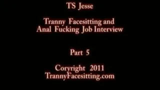 TS Jesse - Job Interview Office Tranny Facial Cumshot and Semen Eruption on Tranny Tits (Part 5 of 5)