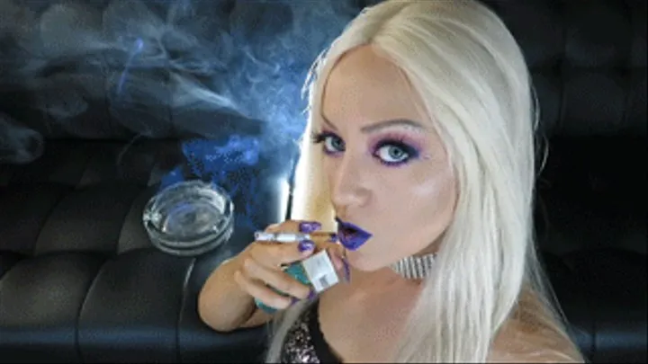 Speed Chain Smoking in Dramatic Makeup