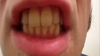 Giant Sexy Male Mouth Filled With Toothpaste