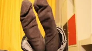 Smelly Black Socks and Soft Male Soles Up Close (HD- )