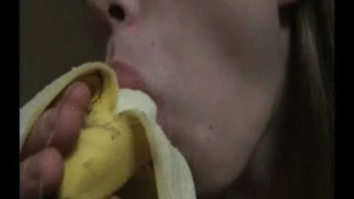 Matty eats a banana