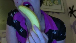 Playing with and Fucking a Banana