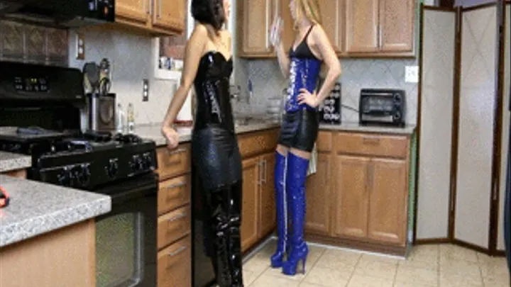 Cassandra & Hana in the Kitchen Discussing Plans for the Night