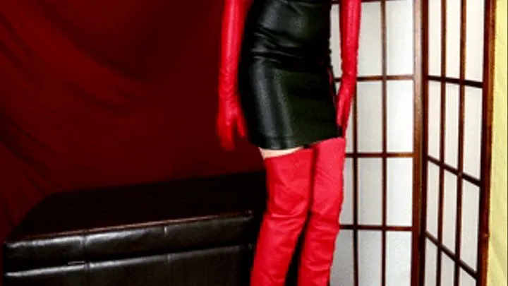 Kamilla Kaboose Crossed Legs Fetish in Boots & Leather w/ Gloves