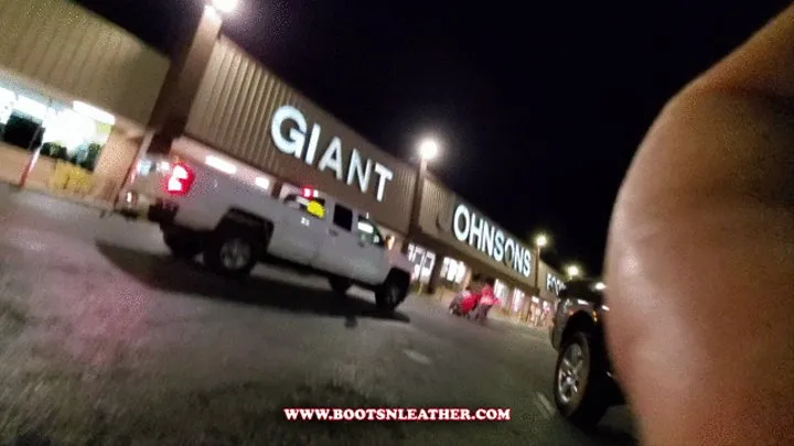 Vivian Ireene Pierce Grocery Story Run in Green Leather Jacket and Knee High Boots