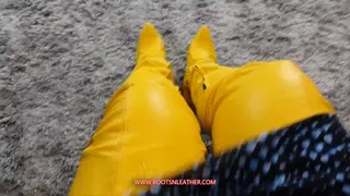 Veronica Digging Her Yellow Thigh High Boots (POV Boot Admiration)