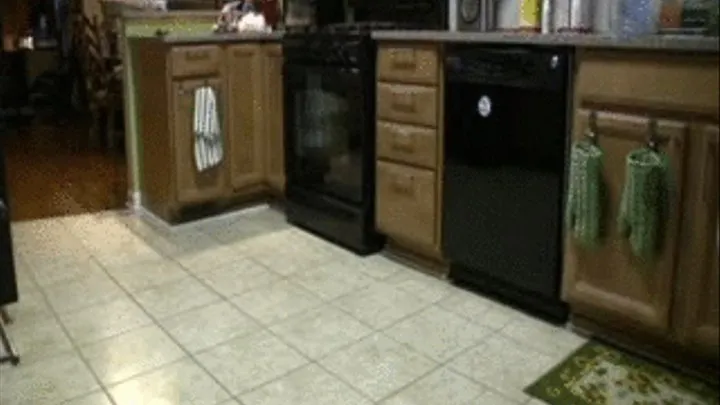 Diva & Sasha in the Kitchen Wearing Boots