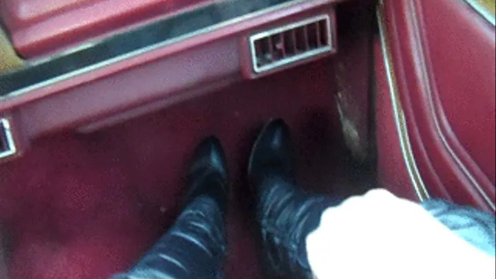 Cassandra Removes Thigh High Boots & Slips on Knee High Boots in the Jeep