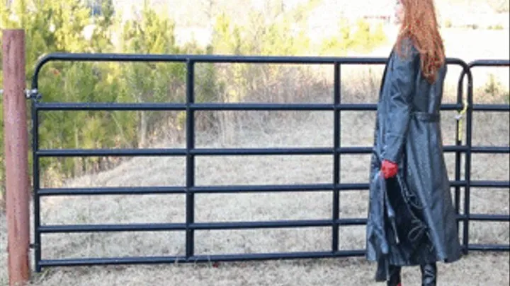 Vivian Ireene Pierce Red & Black Leather Outfit in the Field