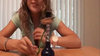 Blonde Smokes A Hookah & Has Coughing Attack For