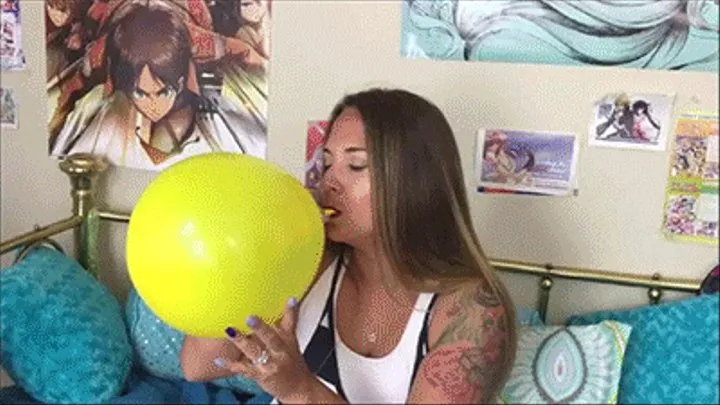Angel Blows up balloons for you