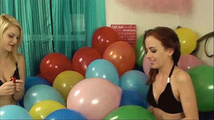 Lizzy and Amber with Balloons