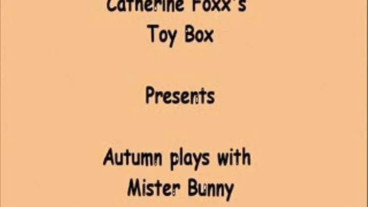 Autumn Winters plays with Mister Bunny