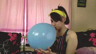 Avi loves to blow up balloons