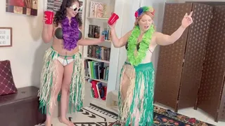 Hula FOOT WORSHIP Competition at the Halloween Party - GIA LOVE & AMI MERCURY