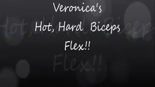 Veronica's Hot, Hard Bicep Flex!! With Hard ABS Flexed!