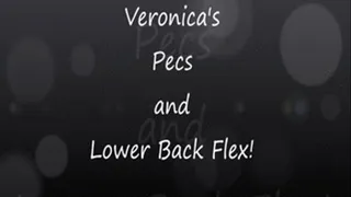 Veronica's Front Cam Pecs and Lower Back Flex!