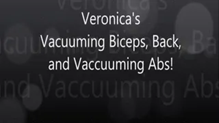 Veronica's Vacuuming Biceps, Back, and Vacuuming ABS!