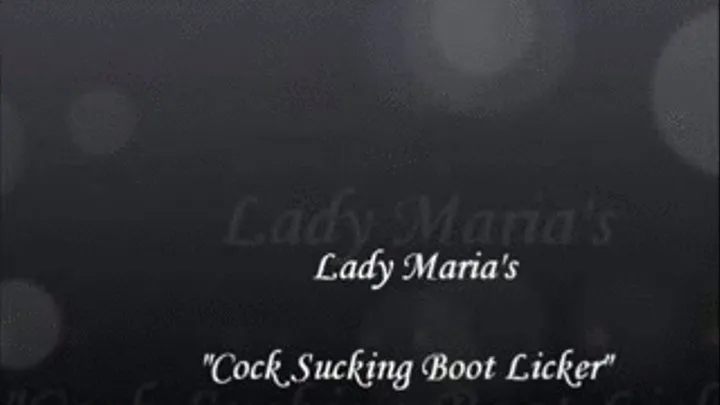 "Cock Sucking Boot Licker"