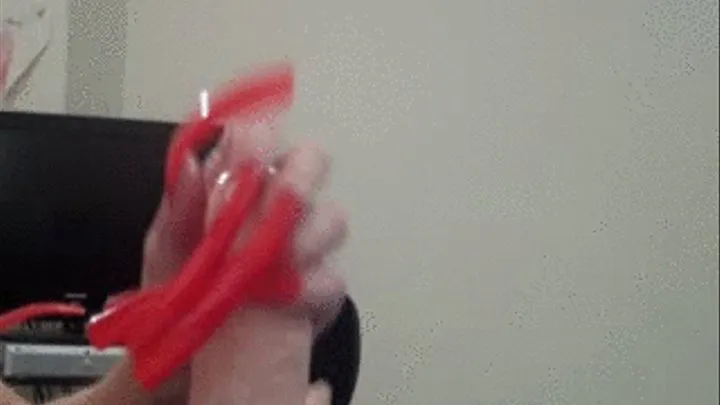 MY RED NAILS, SWEET FACE AND YOUR CUM ALLOVER THEM BOTH POV