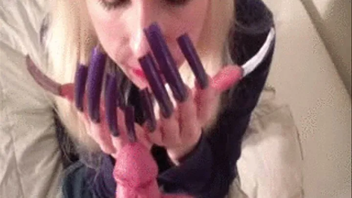 CUMSHOT COMPILATION ON MY SEXY NAILS AND FACE