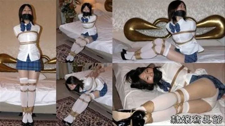 College Girl Nanako in Overkneesocks was Bound and Gagged - Stuffedgag