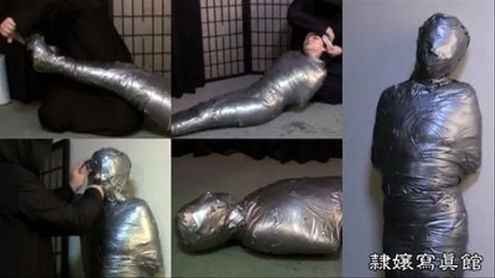 Mummification for Japanese MILF Miki in Leotard and Pantyhose - Part 3