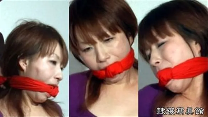 Miki Yoshii - The Kind and Expression of Cloth Gags - Chapter 3 Red Cloth Cleave Gag with Knot