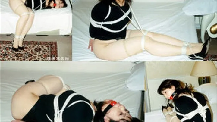 MILF Mina in Black OP Dress and Garterless Stockings Part2 -Balltied and Ballgagged- (EASM-001-D)