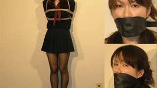 School Girl Sayaka Stuff Gagged in Black Pantyhose (ECCP-026-A)