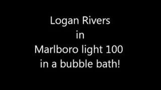 Smokin a Marlboro light 100 in a bubble bath!