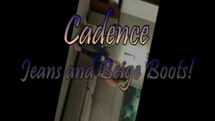 Cadence...Beige Knee Boots and Jeans!