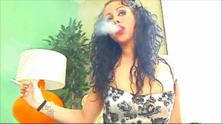 smoking in my cute new dress