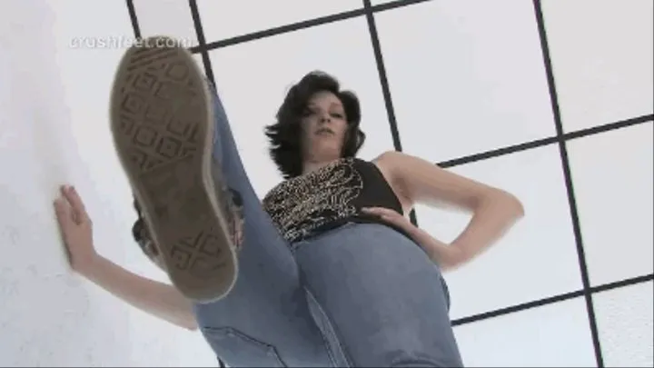 Laura kicks you with Chucks