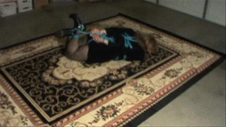 of Cindy hogtied on magic bondage carpet part 1