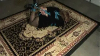 Cindy hogtied on magic bondage carpet