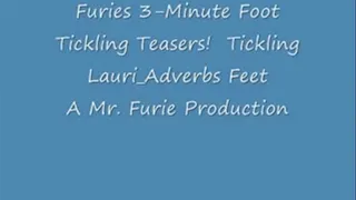 Furies 3-Minute Tickling Teasers! Tickling Lauri Adverbs Feet