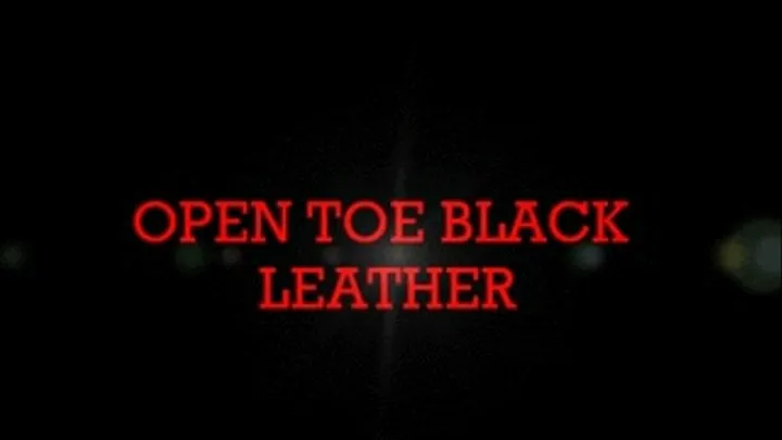 OPEN TOE BLACK LEATHER