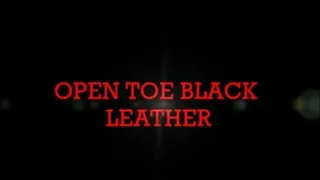 OPEN TOE BLACK LEATHER