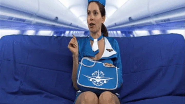 CFNM Stewardess Takes Huge Doggystyle Creampie